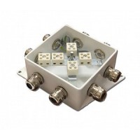 КМ-О (10к*10,0)-IP66-120х120, пять вводов: Коробка монтажная огнестойкая