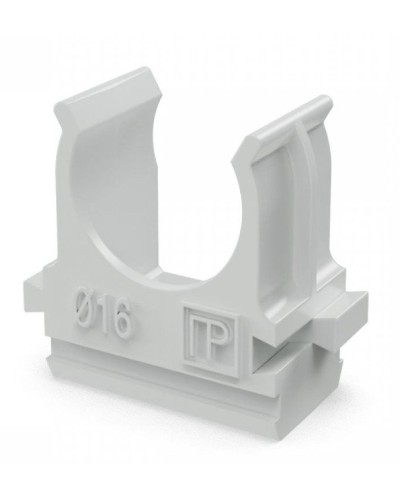 Крепеж-клипса для труб АБС-пластик в п/э D16 (100 шт) (PR.02616). Крепление для труб ПВХ. Промрукав в Барнауле