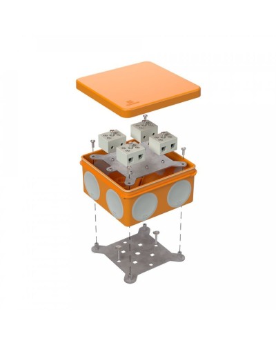 Коробка огнестойкая 100х100х50 (60-0300-FR10.0-8). Коробка огнестойкая для открытой установки. Промрукав в Барнауле