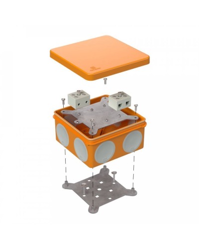 Коробка огнестойкая 60-0300-FR2.5-4 Е15-Е120 100х100х50. Коробка огнестойкая для открытой установки. Промрукав в Барнауле