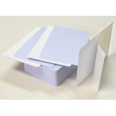 Пластиковые карты CR80 0.30 белые самоклеящиеся (уп. 100 шт.). Наклейка ПВХ для сублимационной печати. Русском