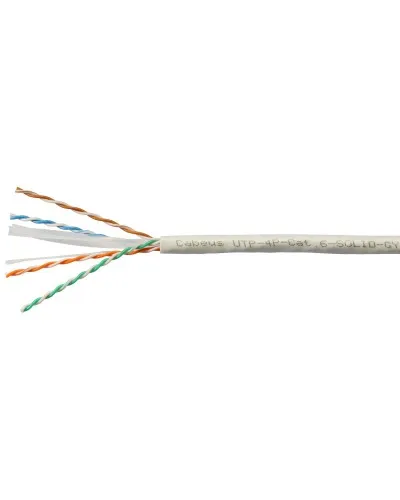 UTP-4P-Cat.6-SOLID-GY-100 (7178c-5). Кабель «витая пара» (LAN) для структурированных систем связи. CABEUS в Барнауле