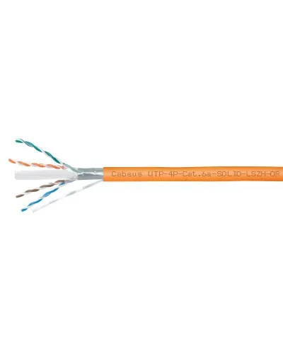 UTP-4P-Cat.6a-SOLID-LSZH-OR (11374c). Кабель «витая пара» (LAN) для структурированных систем связи. CABEUS в Барнауле