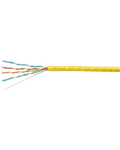 UTP-4P-Cat.5e-SOLID-YL-100 (7251c-5). Кабель «витая пара» (LAN) для структурированных систем связи. CABEUS в Барнауле
