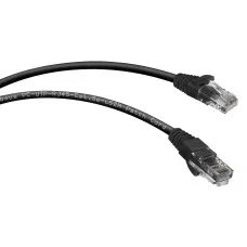 PC-UTP-RJ45-Cat.5e-5m-BK (7691c), чёрный. Патч-корд медный. CABEUS