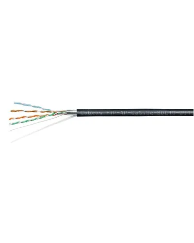 FTP-4P-Cat.5e-SOLID-OUT-LSZH-UV (7176c). Кабель «витая пара» (LAN) для структурированных систем связи. CABEUS в Барнауле