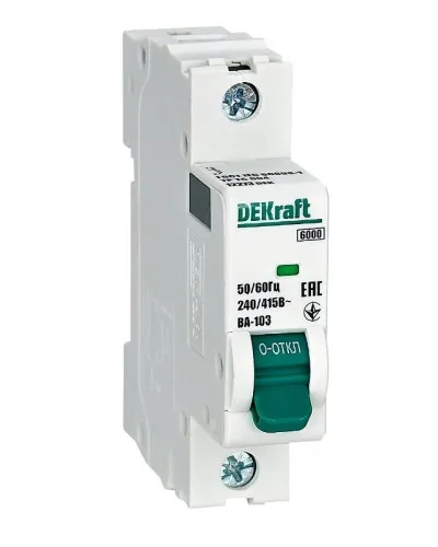 ВА-103 1P 16А 6кА (12273DEK). Автоматический выключатель. DEKraft в Барнауле