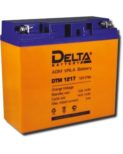 Delta DTM 1217. Аккумулятор герметичный свинцово-кислотный. Delta в Барнауле