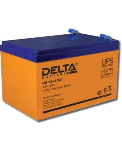 Delta HR 12-51 W. Аккумулятор герметичный свинцово-кислотный. Delta в Барнауле