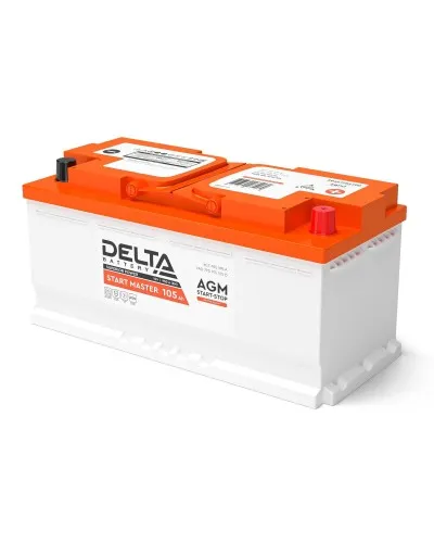 Delta START MASTER AGM 12105 (105 Ah). Аккумулятор автомобильный герметичный свинцово-кислотный. Delta в Барнауле