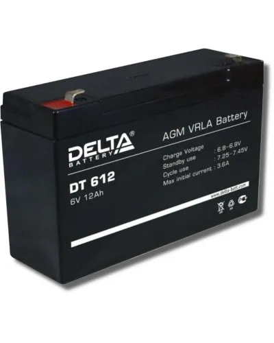 Delta DT 612. Аккумулятор герметичный свинцово-кислотный. Delta в Барнауле
