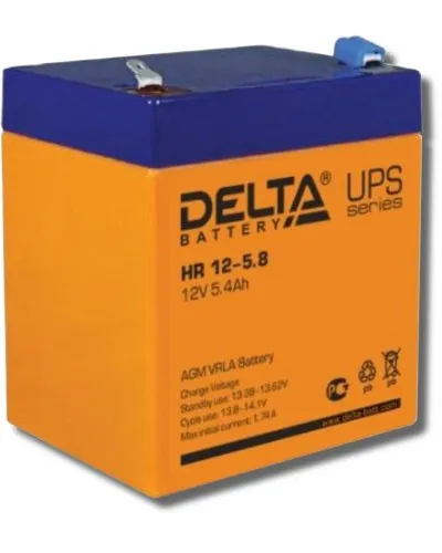 Delta HR 12-5.8. Аккумулятор герметичный свинцово-кислотный. Delta в Барнауле