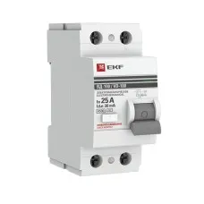 УЗО ВД-100 2P 25А 30мА тип AC эл-мех  PROxima (elcb-2-25-30-em-pro). Выключатель дифференциального тока (УЗО). EKF
