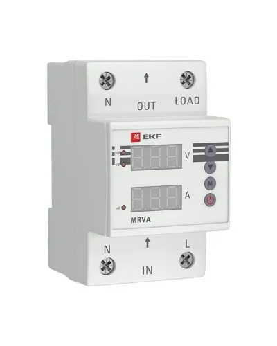MRVA 50A PROxima (MRVA-50A). Реле напряжения и тока с дисплеем. EKF в Барнауле
