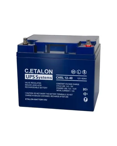 C.ETALON CHRL 12-40. Аккумулятор герметичный свинцово-кислотный. ETALON в Барнауле