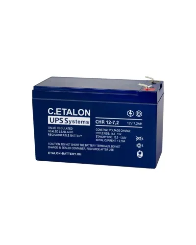 C.ETALON CHR 12-7,2. Аккумулятор герметичный свинцово-кислотный. ETALON в Барнауле