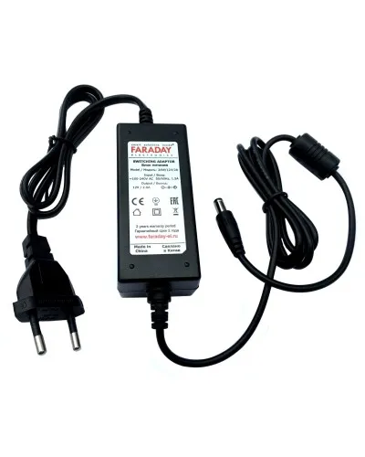 24W/12V/2A. Импульсный блок питания в пластиковом корпусе. FARADAY в Барнауле