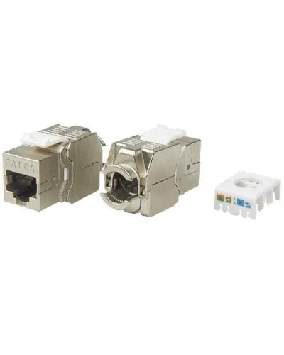 KJ8-8P8C-C6A-180-TLS-SH-F-WH. Вставка Keystone Jack RJ-45. Hyperline в Барнауле