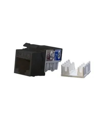 KJ9-8P8C-C6-90-BK. Вставка Keystone Jack RJ-45. Hyperline в Барнауле