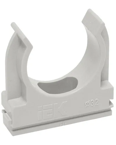 Держатель с защёлкой D20 серый ELASTA (100 шт) (CTA10D-CF20-K41-100). Держатель с защёлкой. IEK в Барнауле