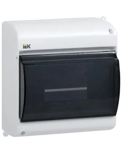 Корпус пластиковый КМПн 2/4 IP30 белый KREPTA 3 (MKP42-N-04-30-12). Щиток модульный с прозрачной дверцей, настенный. IEK в Барнауле