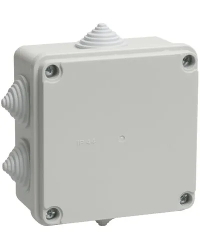 Коробка распаячная КМ41233 100х100х50 открытой проводки IP44 6 гермовводов серая (UKO11-100-100-050-K41-44). Коробка распаячная безгалогенная (HF). IEK в Барнауле
