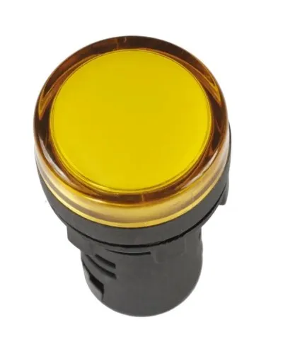 Лампа AD22DS (LED) матрица D22 мм желтый 12В AC/DC желтый (BLS10-ADDS-012-K05). Светосигнальный индикатор. IEK в Барнауле