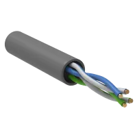 GENERICA U/UTP 5E 24AWG 2PR PVC серый (BC1-C5E02-111-100-R-G). Кабель «витая пара» (LAN) для структурированных систем связи. IEK