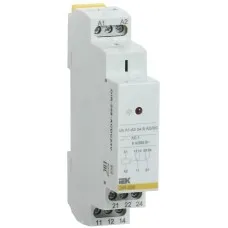 Реле промежуточное модульное OIR 2 контакта 8А 24В AC/DC (OIR-208-ACDC24V). Реле промежуточное модульное. IEK