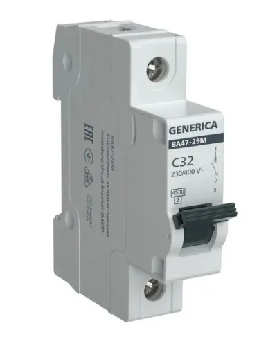 GENERICA ВА47-29М 1P C 32А 4,5кА (MVA21-1-032-C-G). Автоматический выключатель. IEK в Барнауле