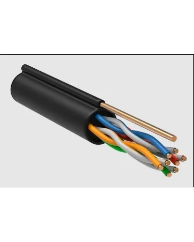 GENERICA U/UTP 5E 24AWG 4PR LDPE трос черный (BC3-C5E04-159-305-R-G). Кабель «витая пара» (LAN) для структурированных систем связи. IEK в Барнауле