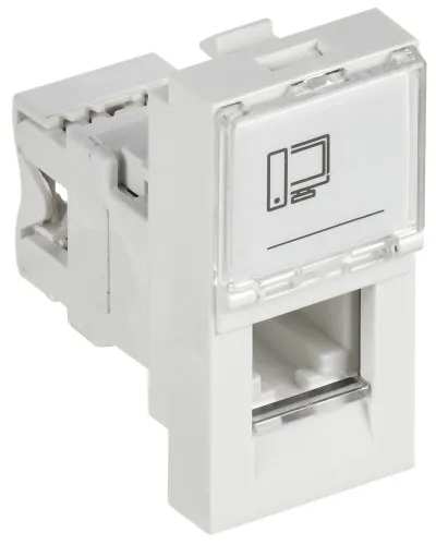 Розетка RJ45 кат.6 PRIMER РКИ-10-00-П-6 белый IEK (PR-KK40D-RI-0-1-C06U-K01). Розетка RJ-45. IEK в Барнауле