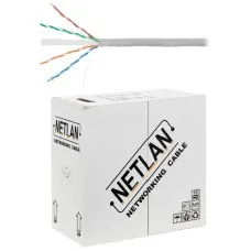 U/UTP 4pair, Cat6, Solid, In, PVC (EC-UU004-6-PVC-GY). Кабель «витая пара» (LAN) для структурированных систем связи. NETLAN