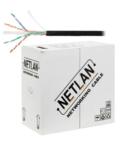 U/UTP 4pair, Cat6, Solid, Out, PE (EC-UU004-6-PE-BK). Кабель «витая пара» (LAN) для структурированных систем связи. NETLAN в Барнауле