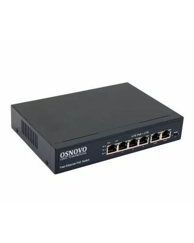 SW-20600(80W). Коммутатор 6-портовый  Fast Ethernet с PoE. OSNOVO в Барнауле
