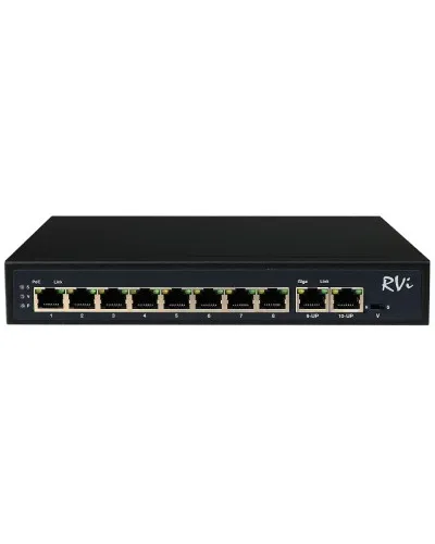 RVi-1NS08F-2T (1G). Коммутатор с питанием по PoE. RVi в Барнауле