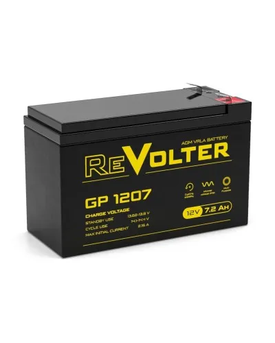 Revolter GP 1207. Аккумулятор автомобильный герметичный свинцово-кислотный. Revolter в Барнауле