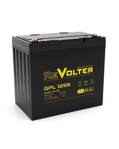 Revolter GPL 1255. Аккумулятор автомобильный герметичный свинцово-кислотный. Revolter в Барнауле