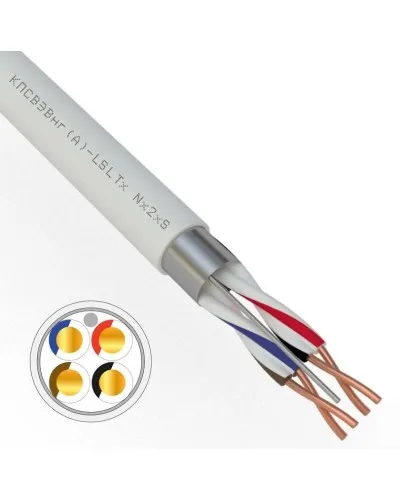 КПСВЭВнг(А)-LSLTx 2х2х0,5 REXANT (01-4875-1). Кабель для систем передачи данных пониженной пожароопасности c низким дымо- и газовыделением, с низкой токсичностью продуктов горения. Rexant в Барнауле