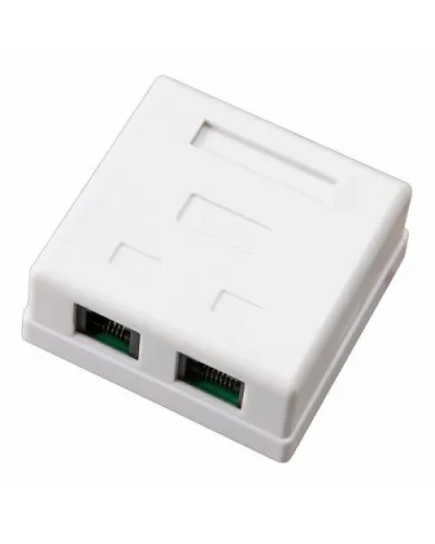 Розетка компьютерная внешняя, 2-порта RJ-45 (8P8C), UTP CAT 6 REXANT (03-0136): Розетка RJ-45 в Барнауле