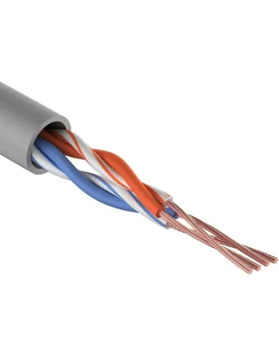 U/UTP, CAT 5e, PVC, 2PR, 24AWG, INDOOR, STRANDED, серый, 305м REXANT (01-0026). Кабель «витая пара» (LAN) для структурированных систем связи. Rexant в Барнауле