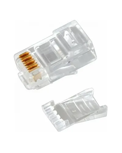 Разъем RJ-45(8P8C) под витую пару, UTP, CAT 6, с вставкой REXANT (05-1031). Разъем RJ-45. Rexant в Барнауле