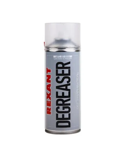 Очиститель обезжириватель DEGREASER, REXANT, 400 мл, аэрозоль (85-0006): Баллон с очистителем в Барнауле