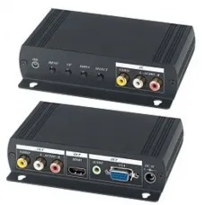 AD001HH. Преобразователь композитного видео и аудиосигналов в VGA и HDMI. SC&T