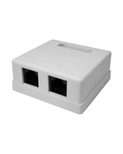 Розетка настенная RJ-45, 8P8C, Cat.5e, 2 порта UTP (10-0309): Компьютерная розетка в Барнауле