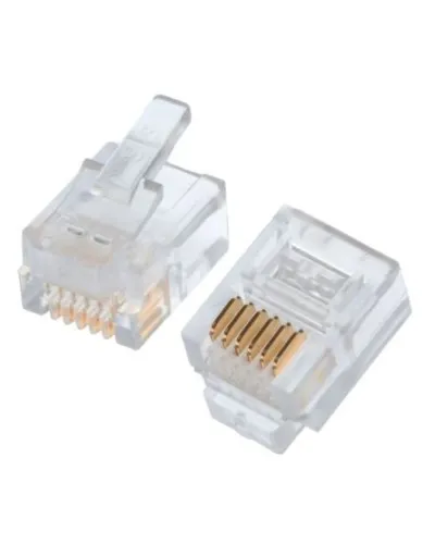 Коннекторы 6P6C (RJ-11) (100шт) (10-0228). Телефонный разъем 6P6C (RJ-11). SUPRLAN в Барнауле