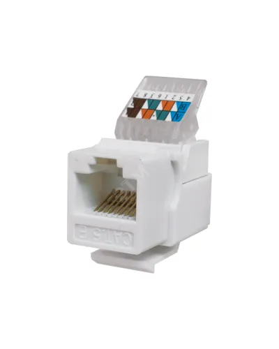 Модуль-вставка Keystone Кат5е, без.инстр.зад, белый UTP (10-0312): Вставка Keystone Jack RJ-45 в Барнауле