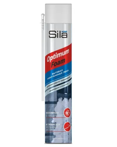 Пена монтажная SILA HOME OPTIMUM FOAM, всесезонная, 750 мл. Пена монтажная. Sila в Барнауле