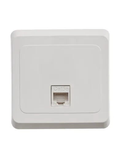 Этюд розетка RJ45, кат. 5Е, 1-местная, в сборе, скрытой установки, белый (KOMC-001B). Розетка компьютерная. Systeme Electric в Барнауле