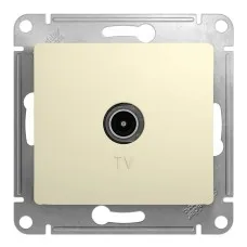 Glossa розетка TV антенна коннектор, 1-местная, скрытой установки, механизм, бежевый (GSL000293). Розетка TV антенна. Systeme Electric